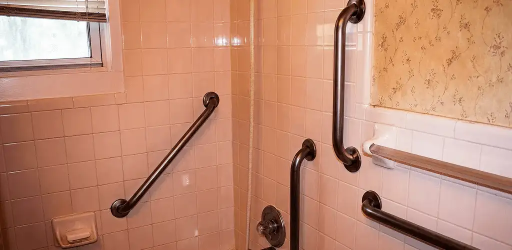 Shower grab bar installation for bathroom safety and accessibility in Raleigh, NC