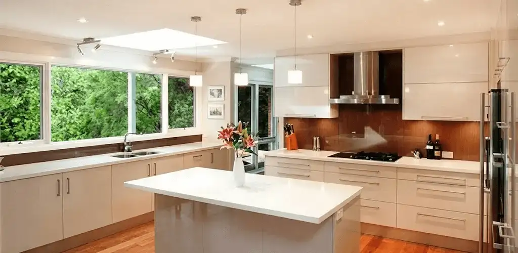 Kitchen cabinet refacing and remodel results in a modern kitchen in Raleigh, NC