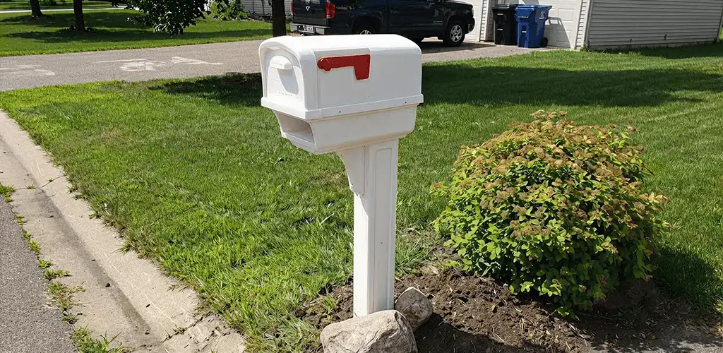 Mailbox installation for a residential curbside mailbox in Raleigh, NC