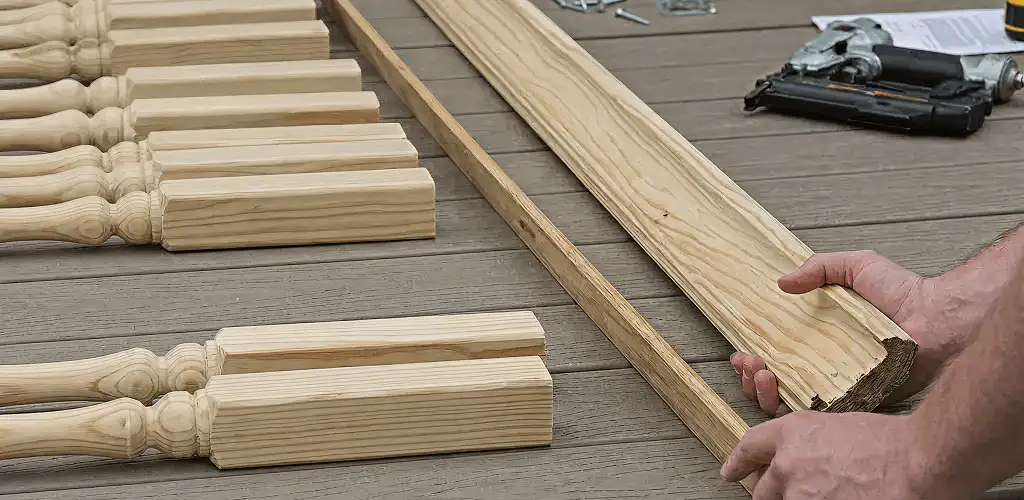 Handrail installation materials and wood components for stair rail work in Raleigh, NC